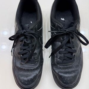 Nike Men's Black Leather Sneakers Night Court Vision Low